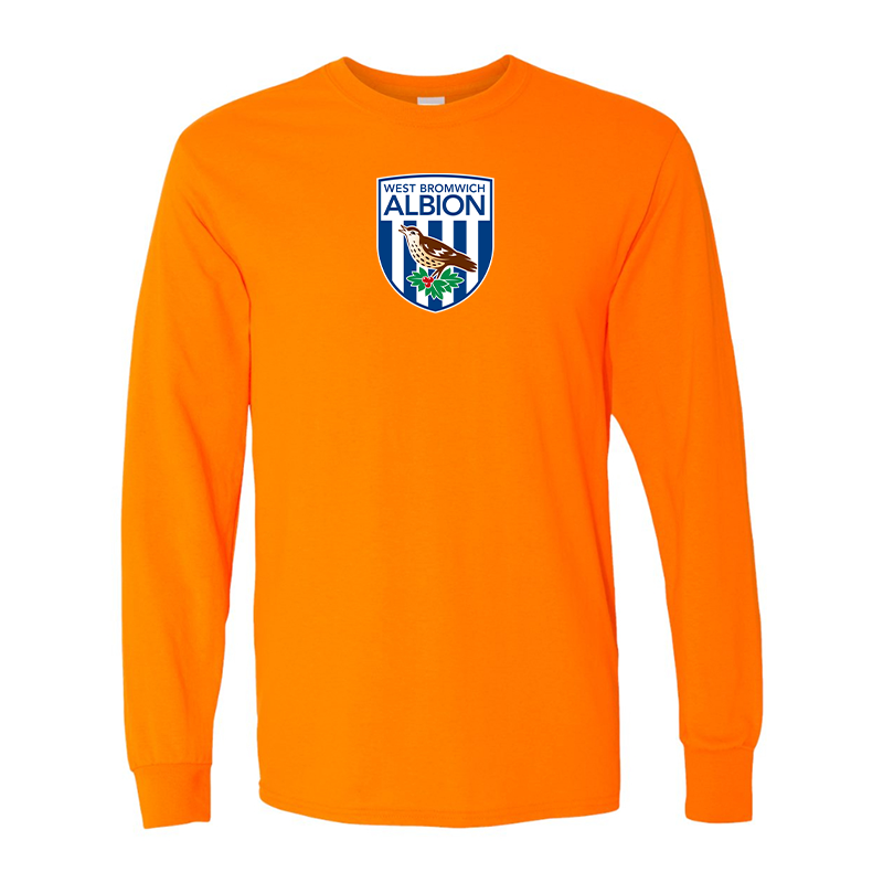 Men's West Bromwich Albion Soccer Gildan Heavy Cotton Long Sleeve T-Shirt
